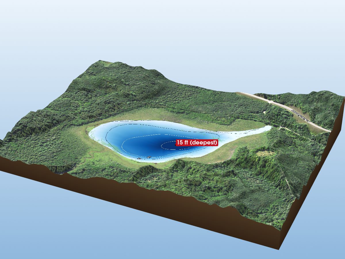 Depth map of Rice Lake