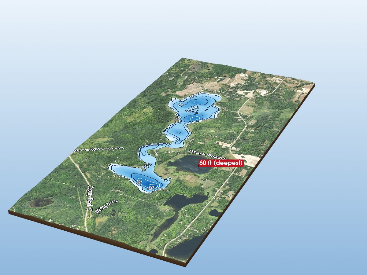 Depth map of Rice Lake