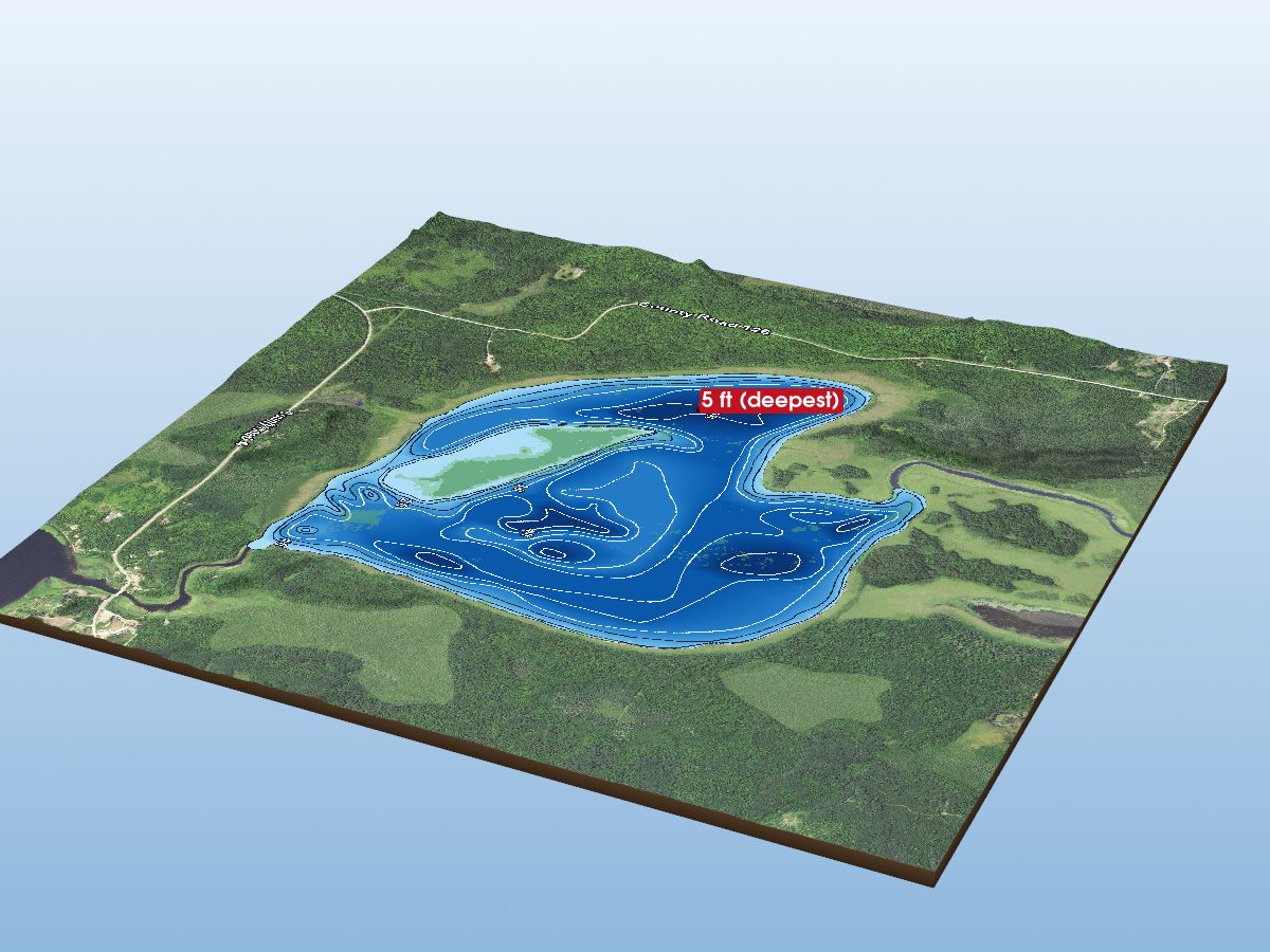 Depth map of Rice Lake