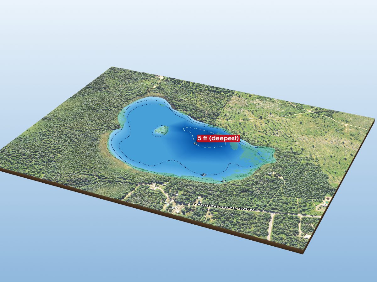 Depth map of Rice Lake
