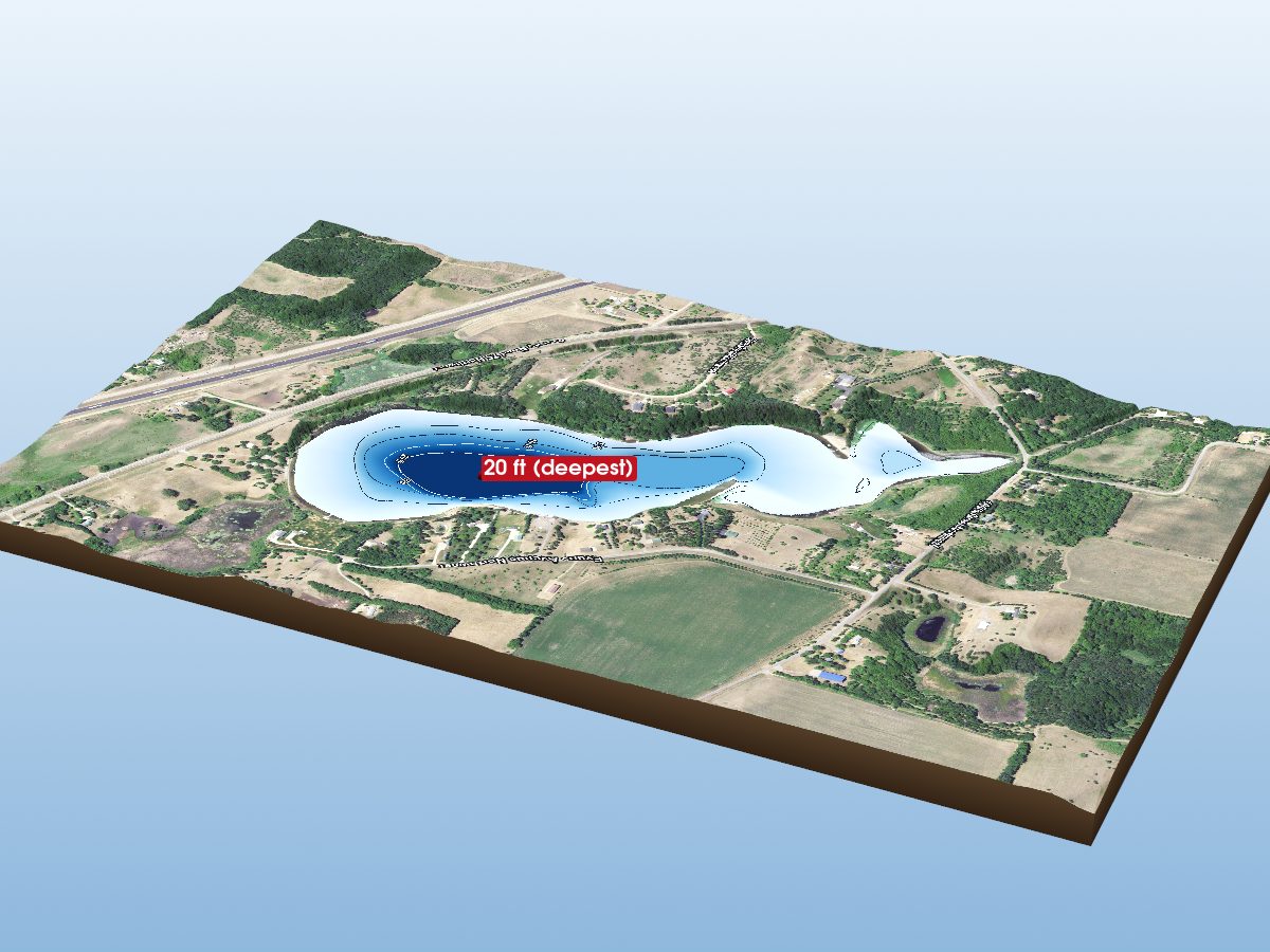 Depth map of Rice Lake