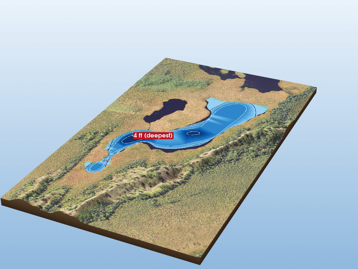 Depth map of Rice Lakes (North East)