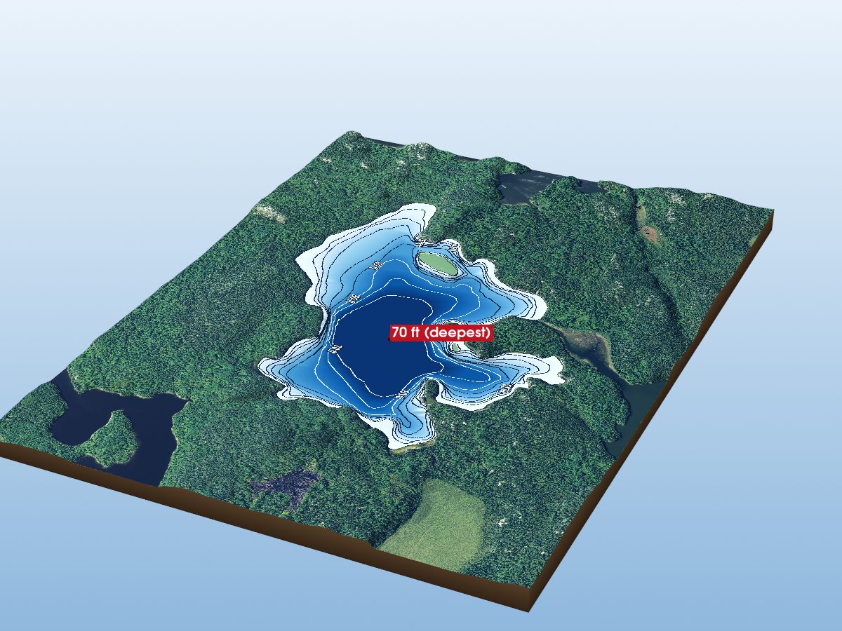Depth map of Richardson Lake