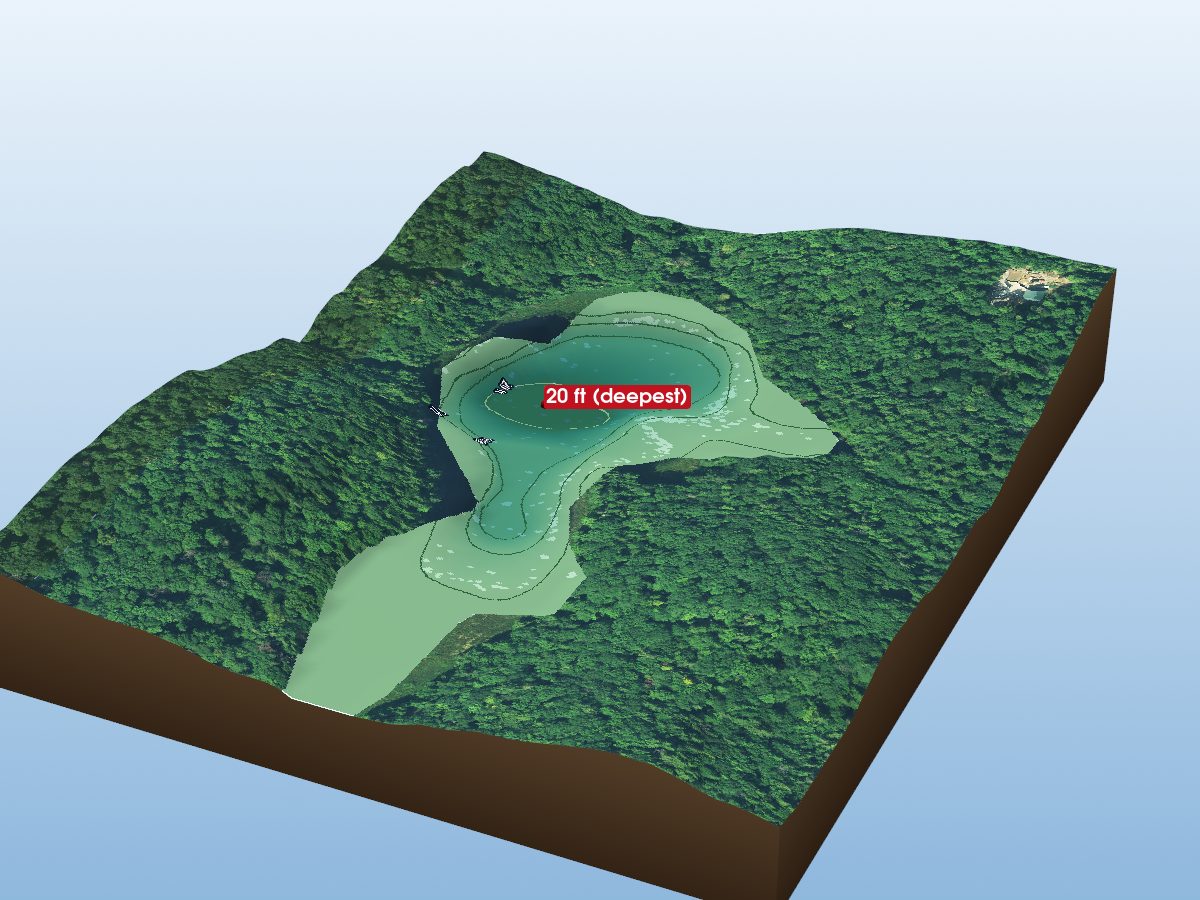 Depth map of Rideout Lake 24