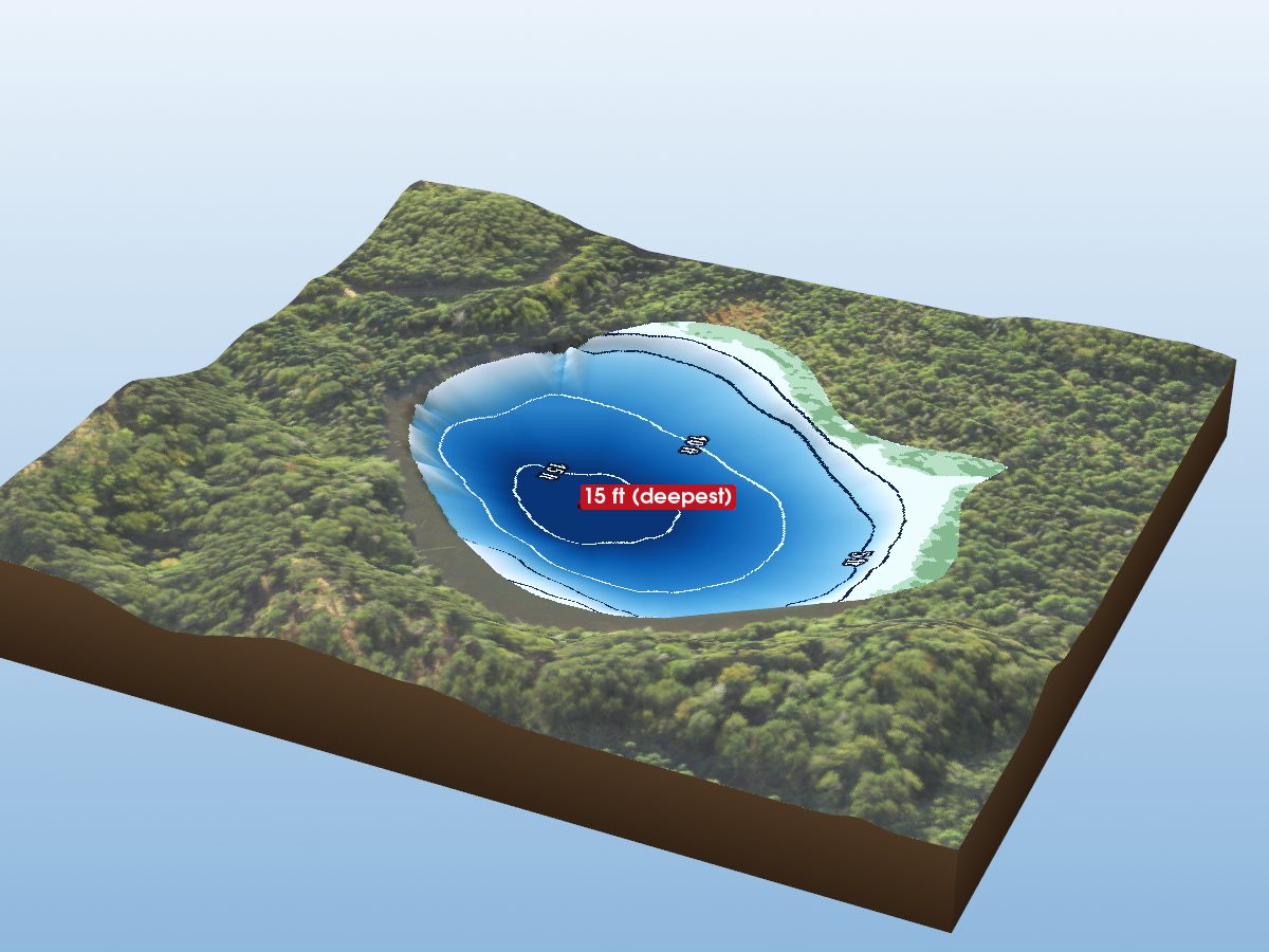 Depth map of Ridge Lake