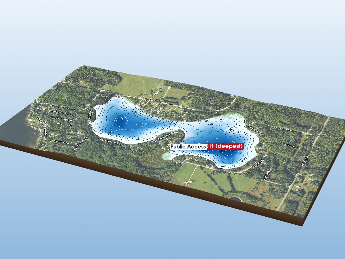 Depth map of Rifle Lake
