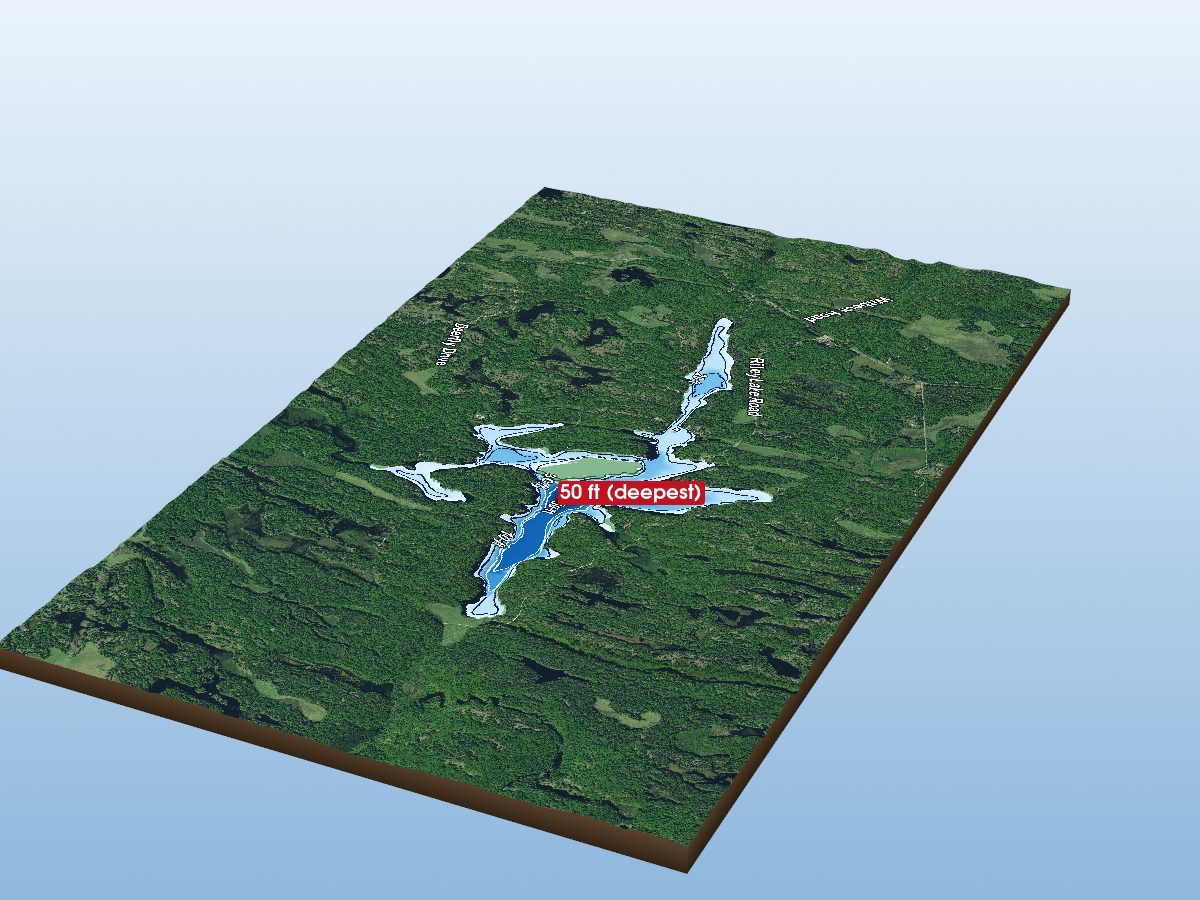 Depth map of Riley Lake