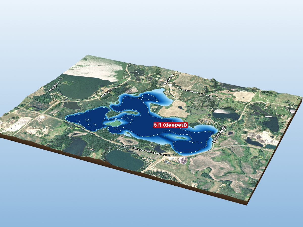 Depth map of Ringo Lake