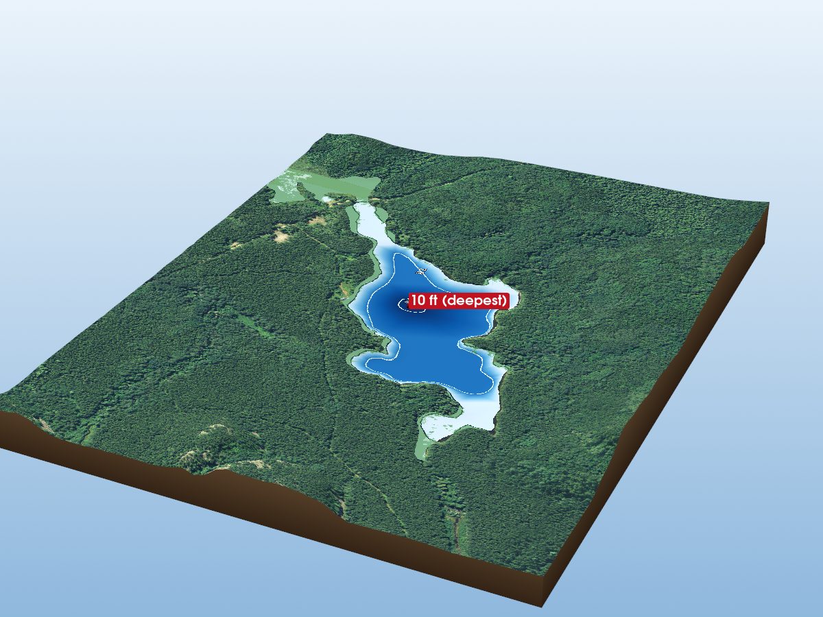 Depth map of Rioux Lake 16