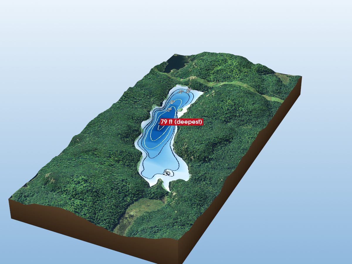 Depth map of Rioux Lake 28
