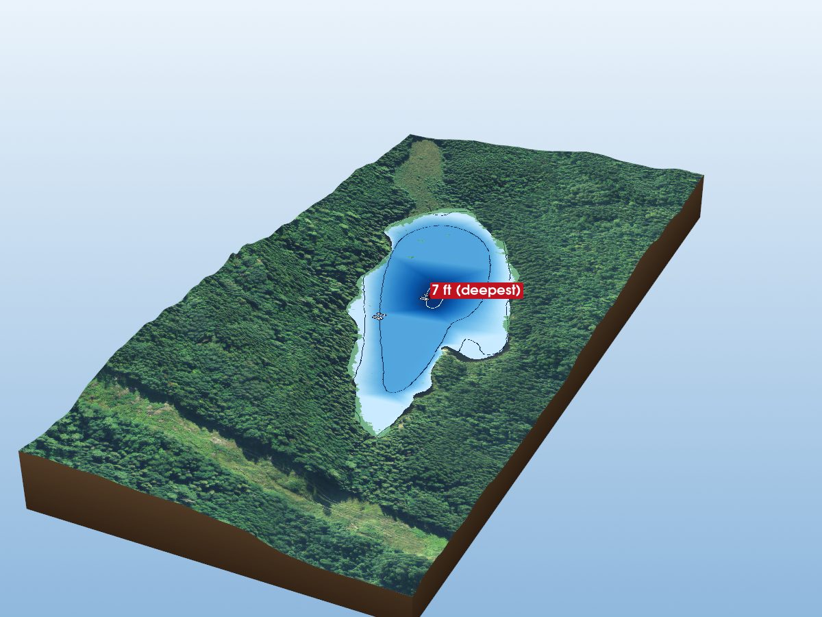 Depth map of Rioux Lake 6