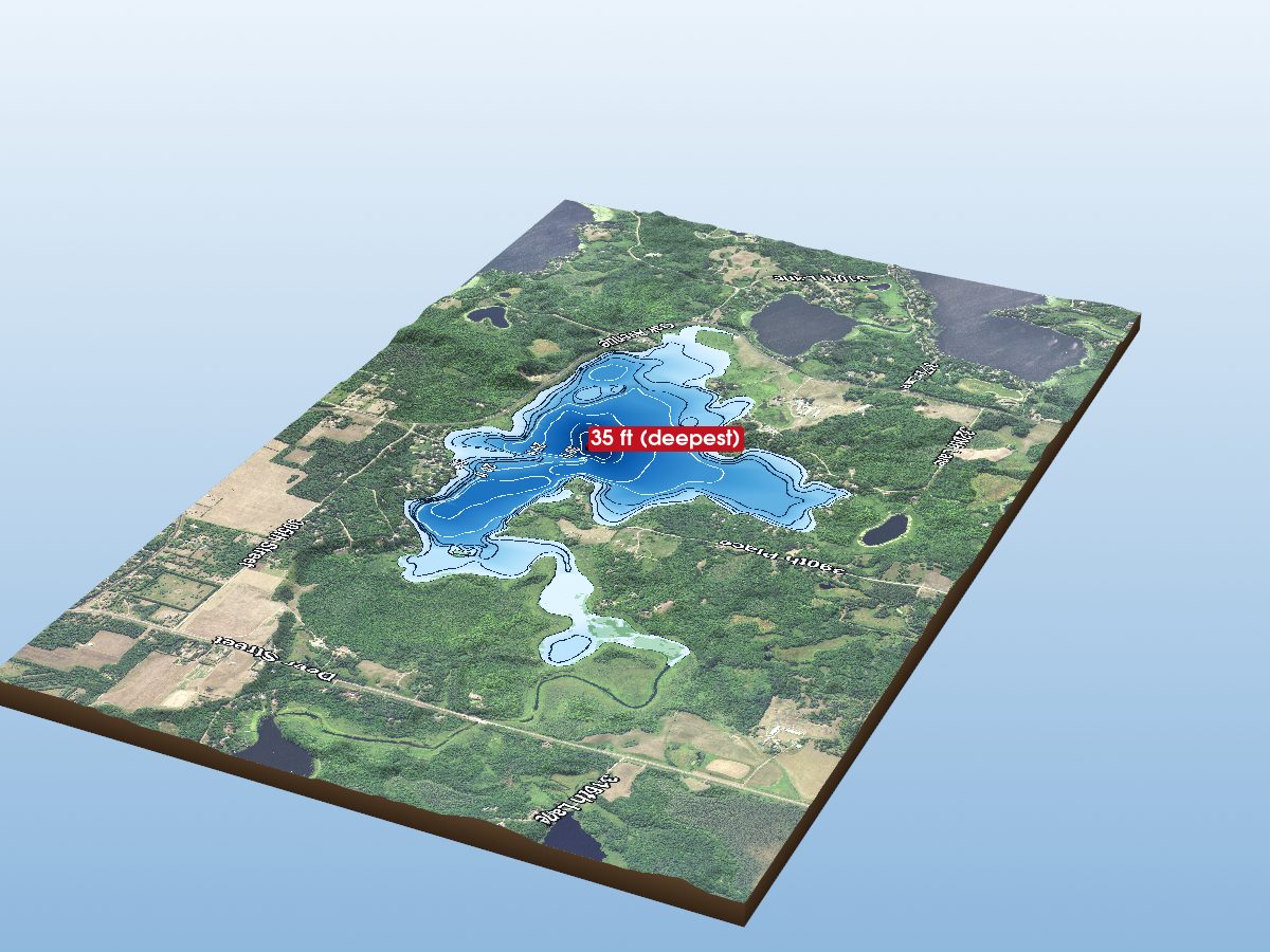 Depth map of Ripple Lake