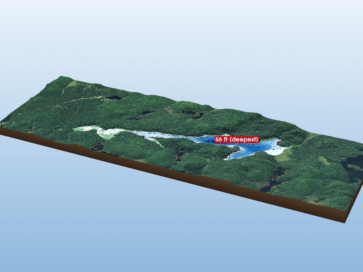 Depth map of River Lake