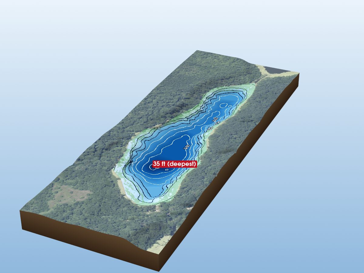 Depth map of Rivir Lake