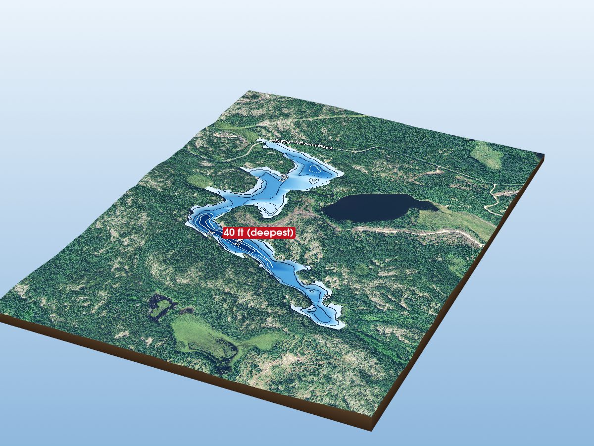 Depth map of Road Lake
