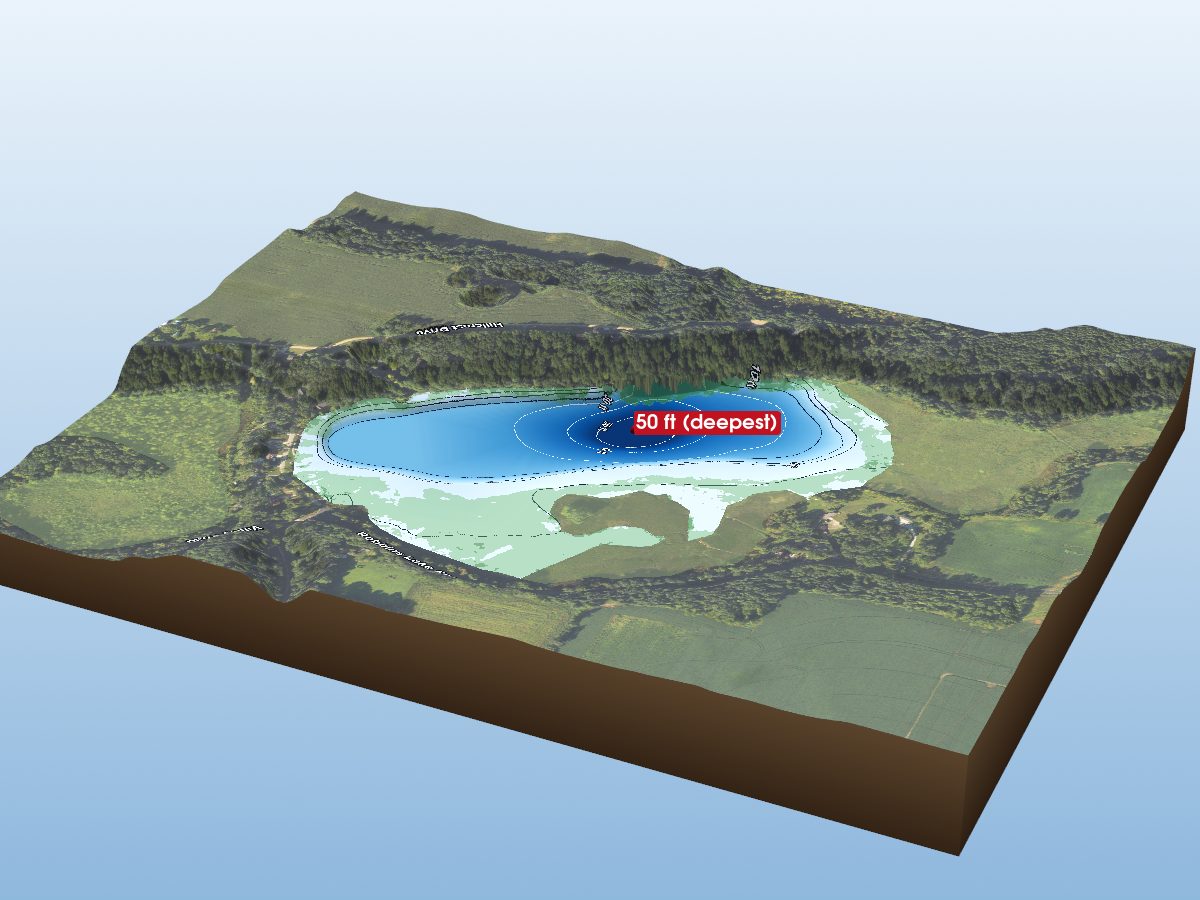 Depth map of Robbins Lake