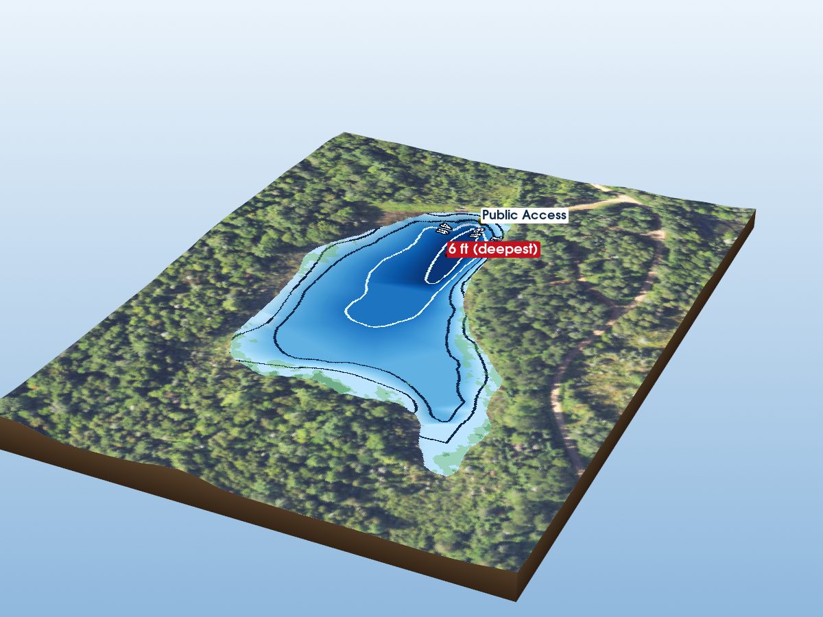 Depth map of Robbins Pond