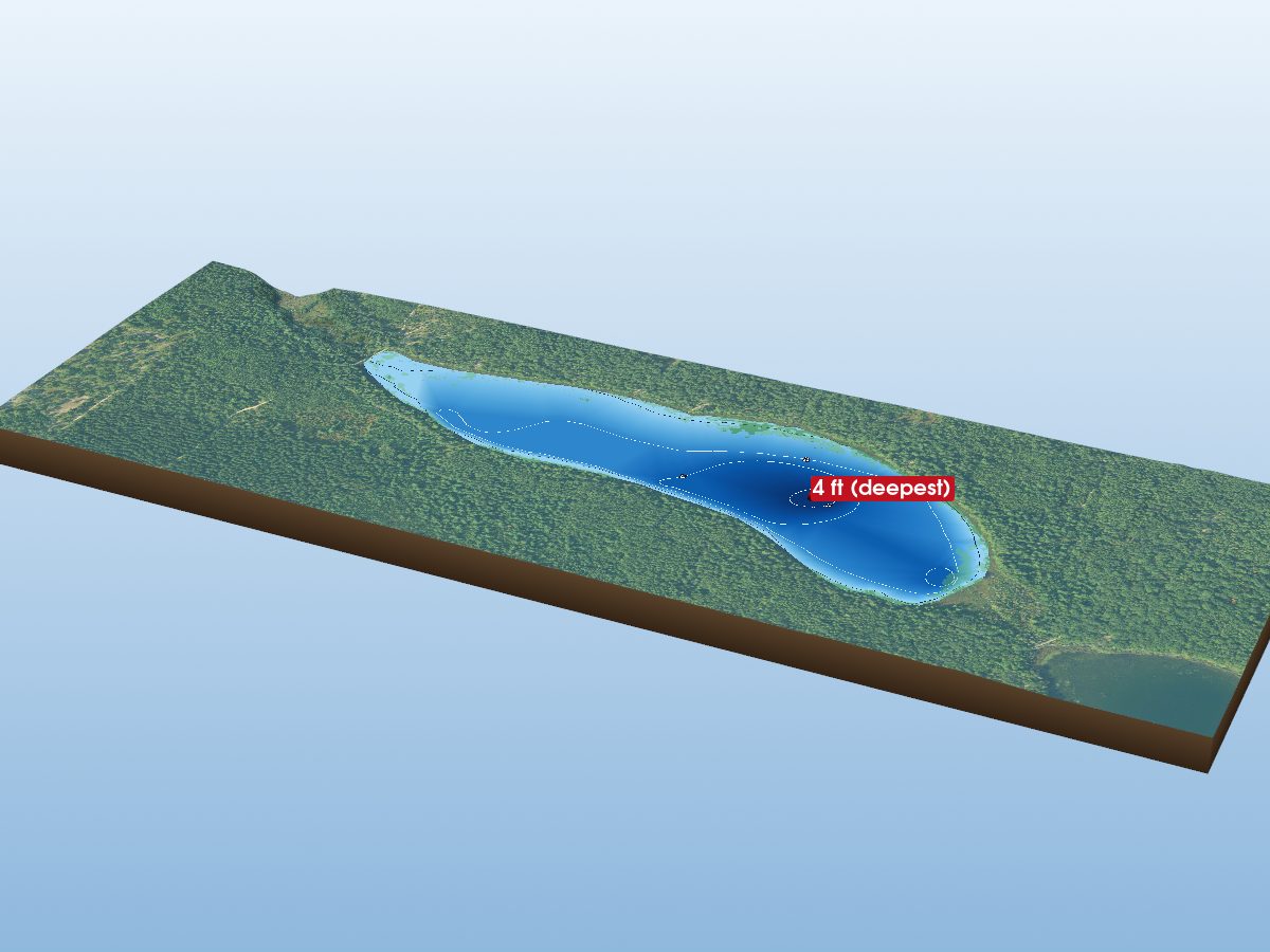 Depth map of Roberts Lake