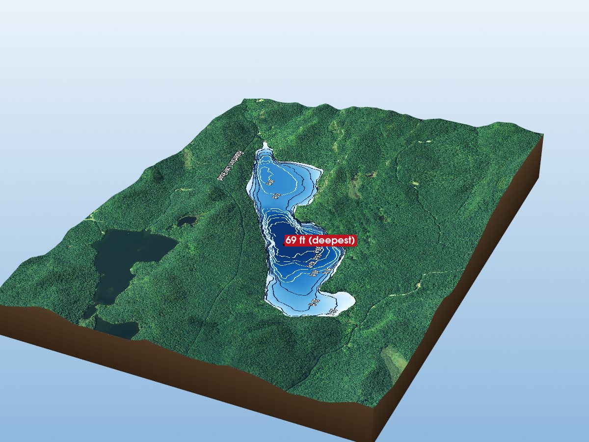 Depth map of Robertson Lake