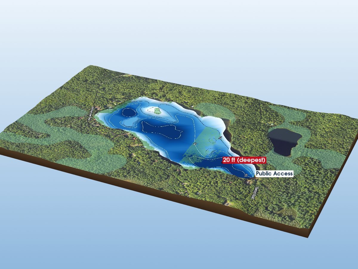 Depth map of Robinson Lake