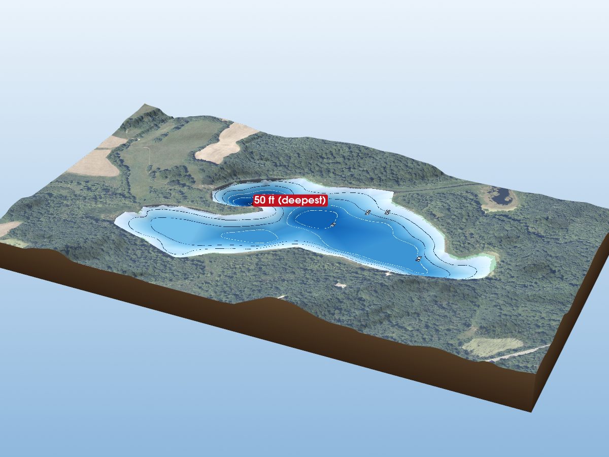 Depth map of Robinson Lake