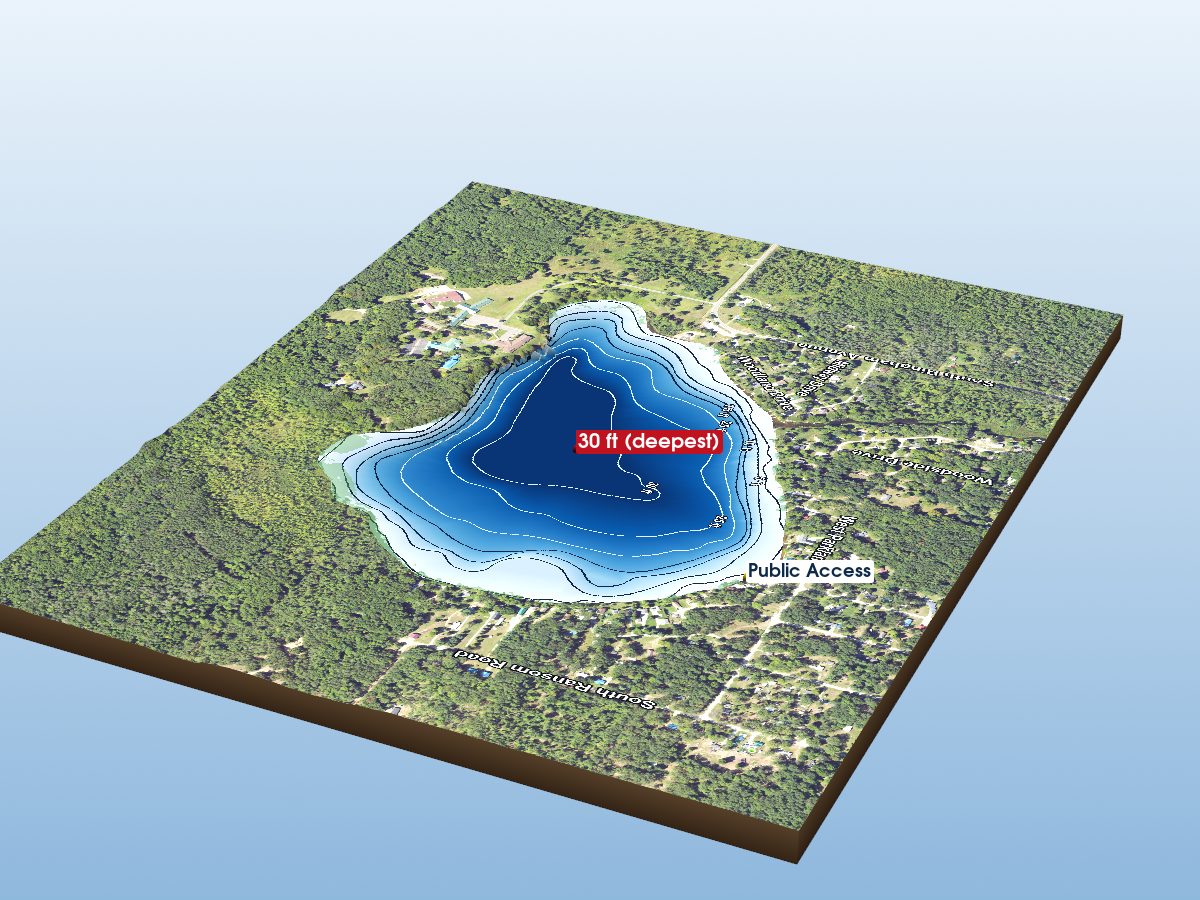 Depth map of Robinson Lake