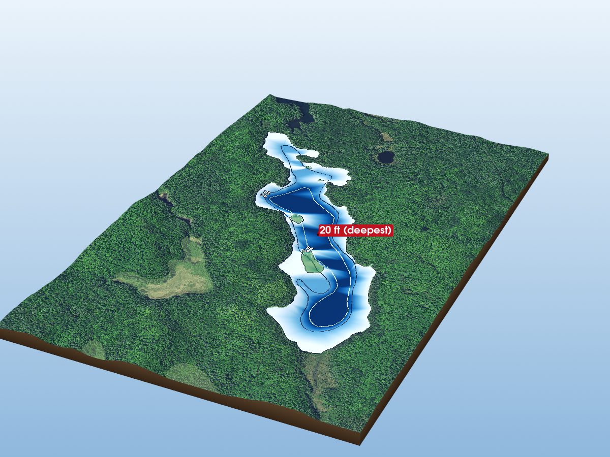 Depth map of Robinson Lake