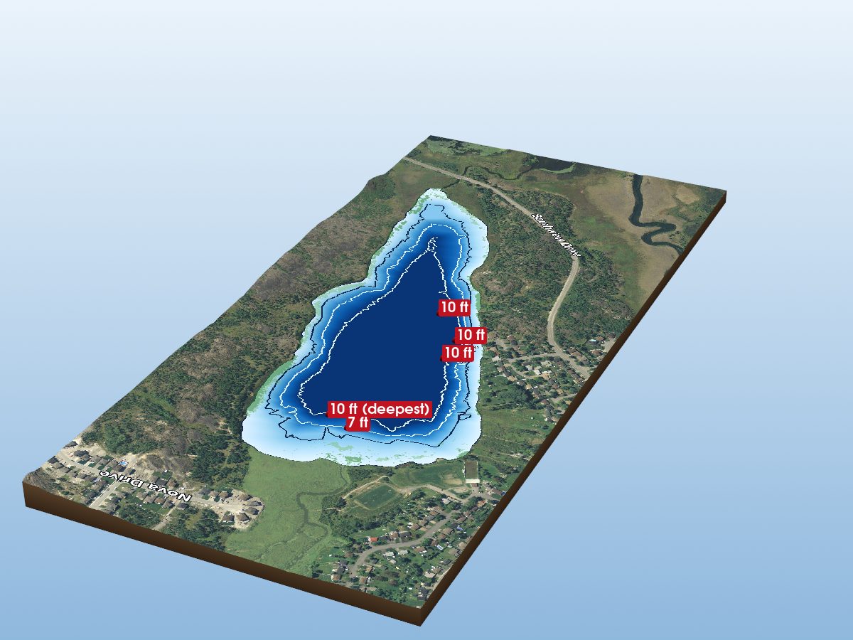 Depth map of Robinson Lake
