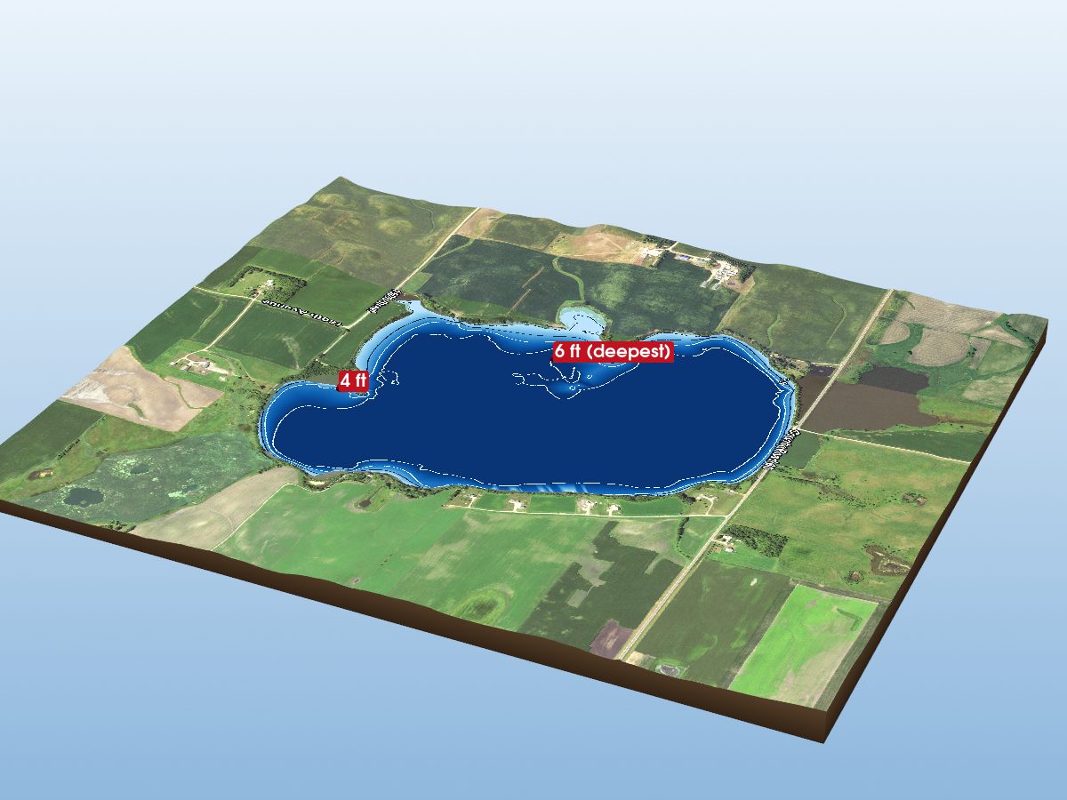 Depth map of Rock Lake
