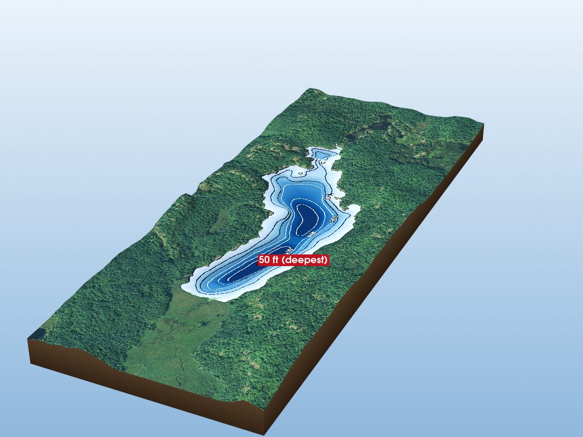 Depth map of Rockey Lake