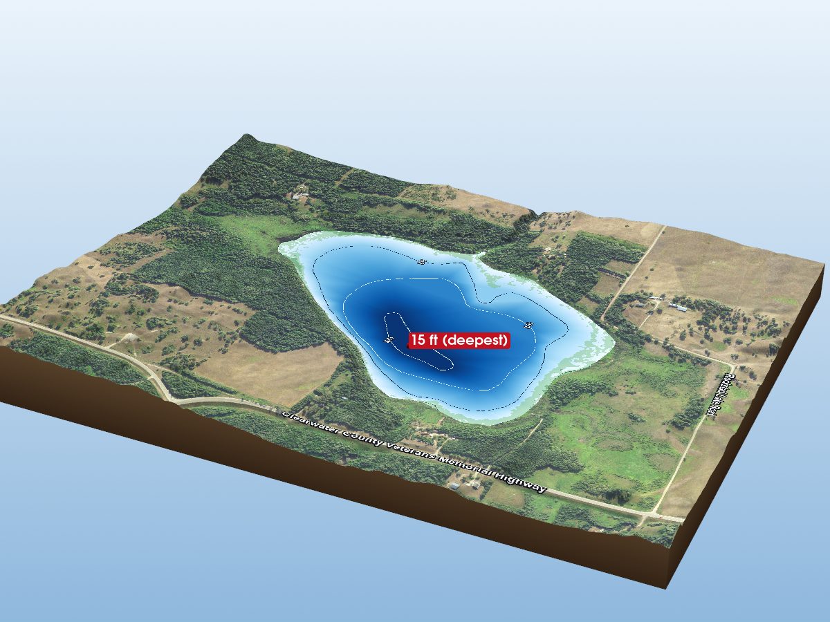 Depth map of Rockstad Lake