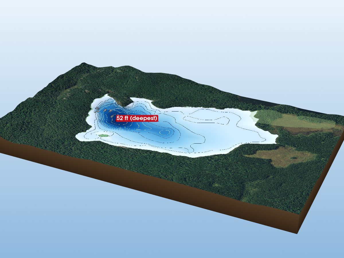 Depth map of Rodd Lake