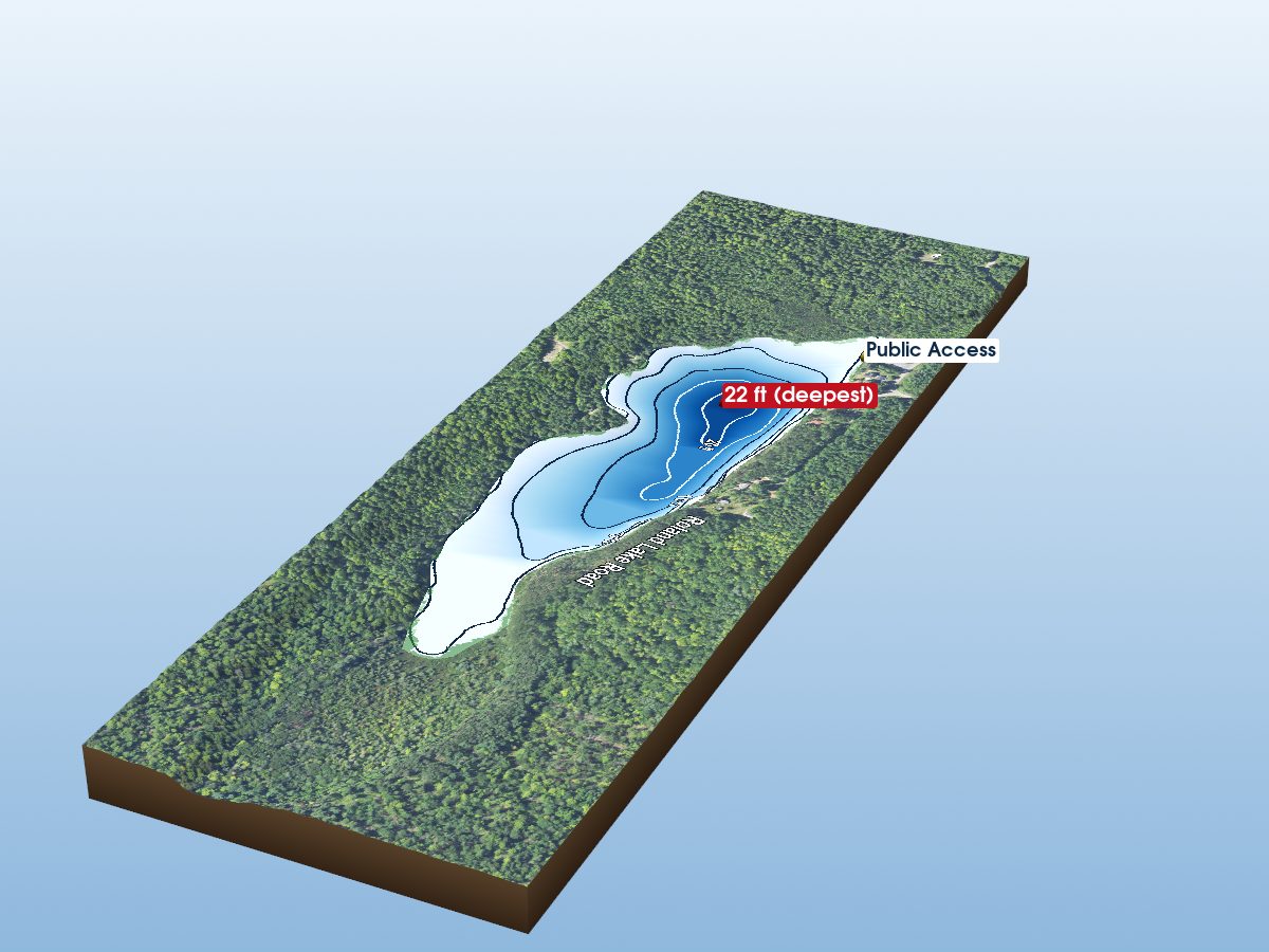 Depth map of Roland Lake