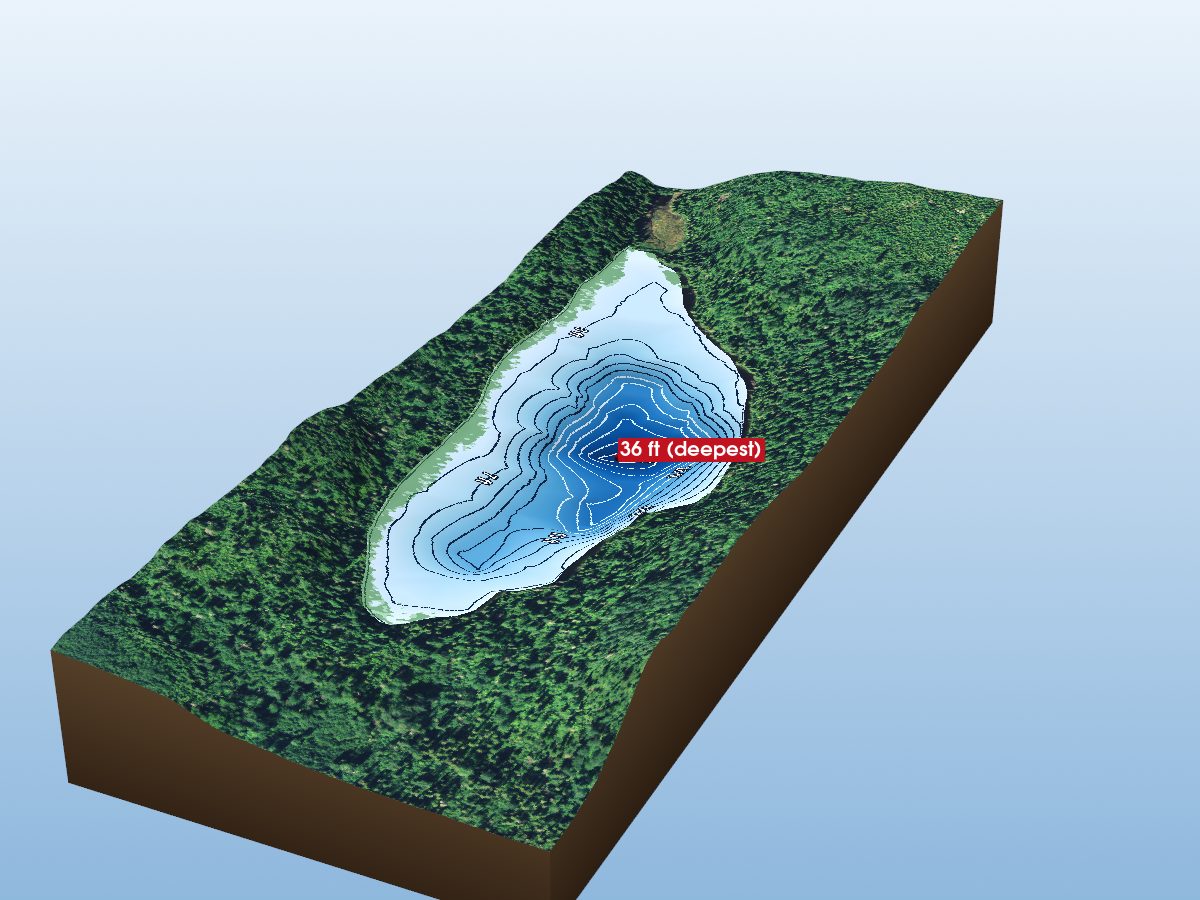 Depth map of Roll Lake