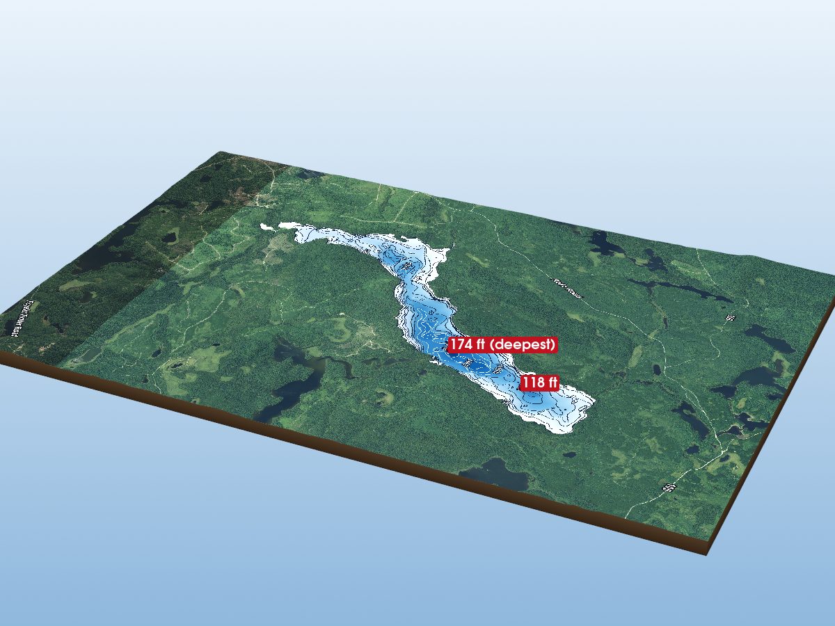 Depth map of Rollo Lake