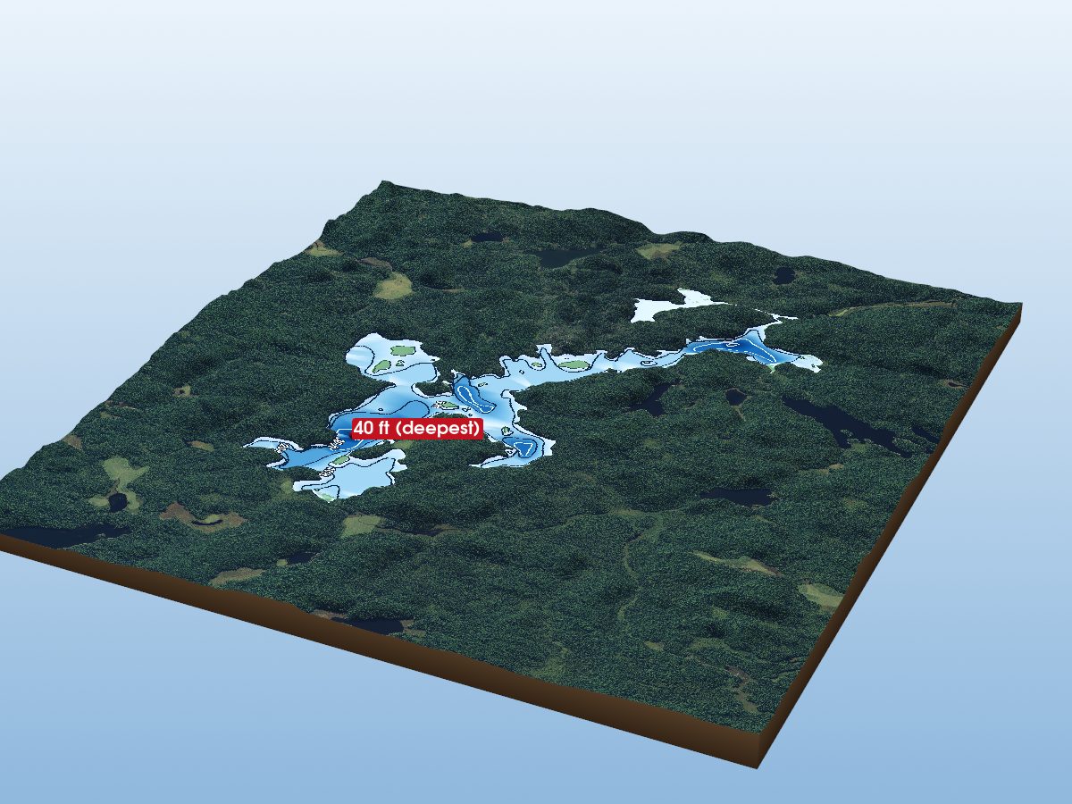 Depth map of Rome Lake