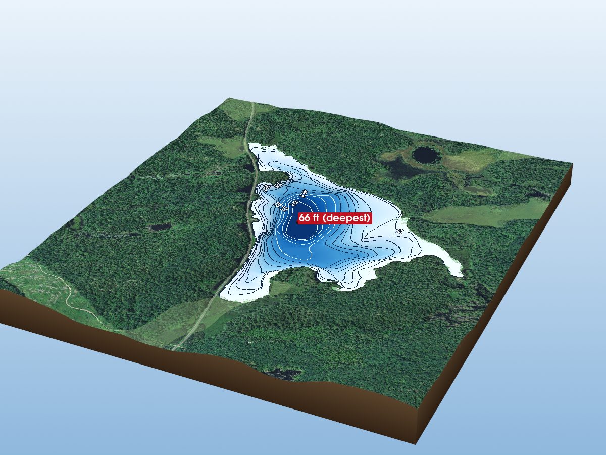 Depth map of Roney Lake
