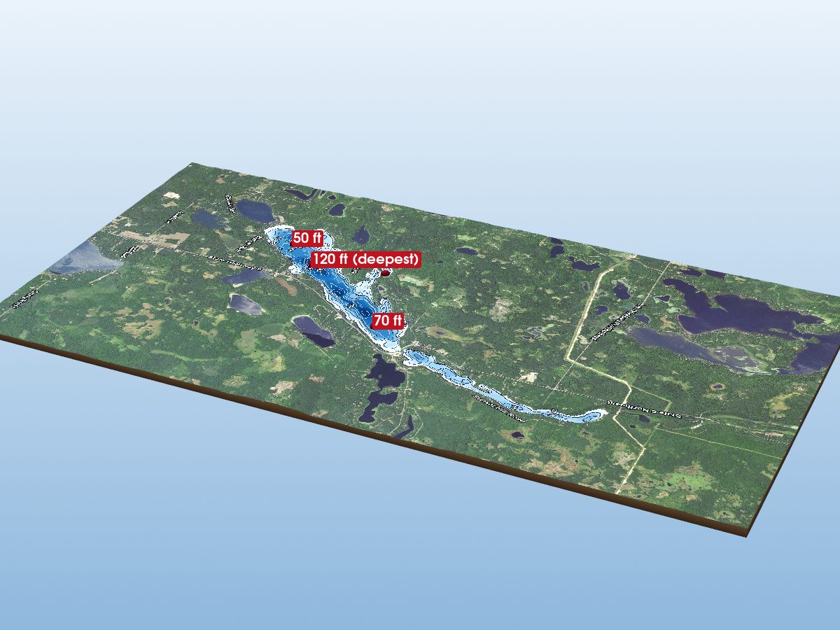 Depth map of Roosevelt Lake