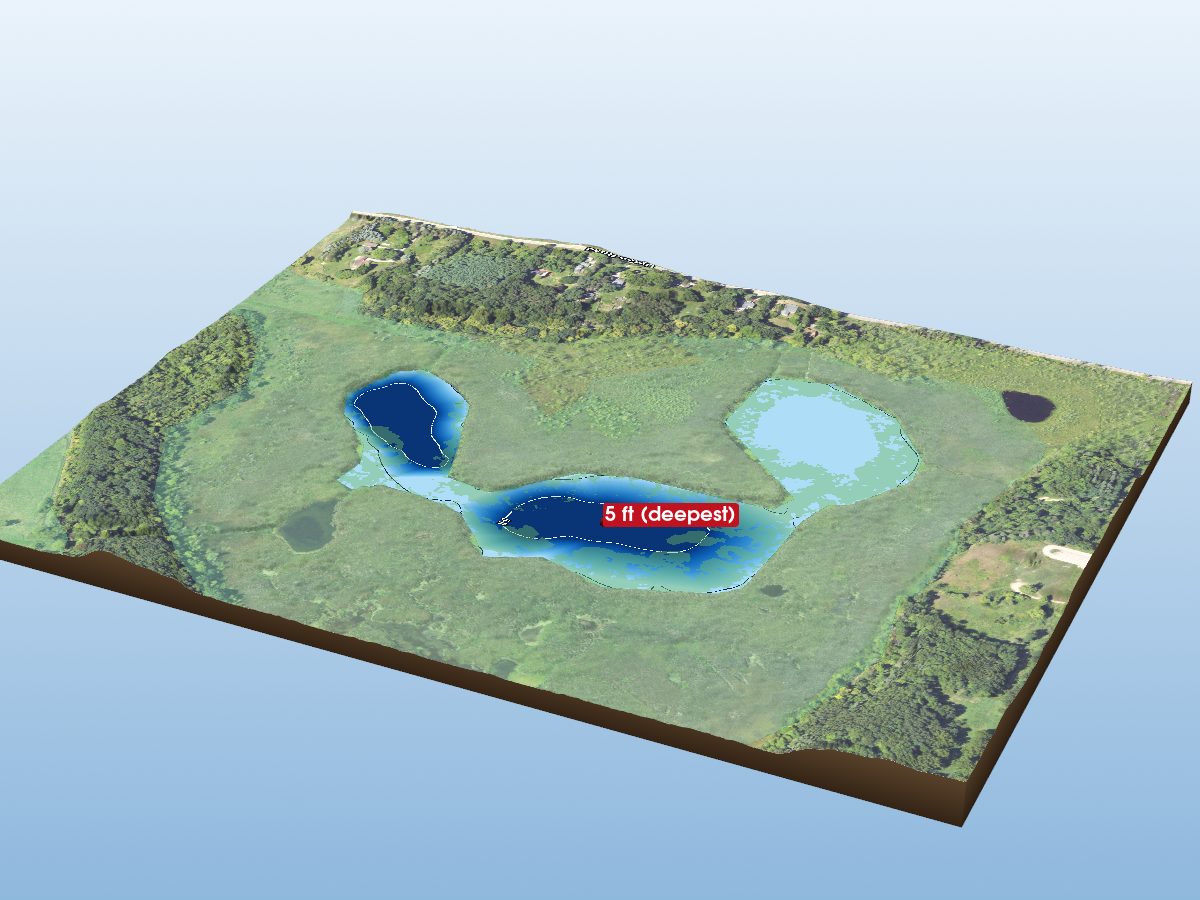 Depth map of Rose Lake