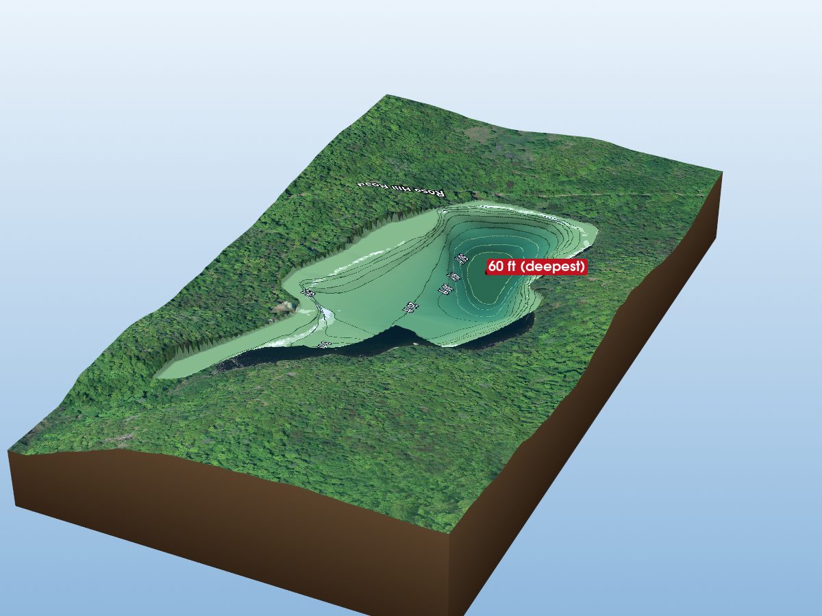 Depth map of Rose Lake