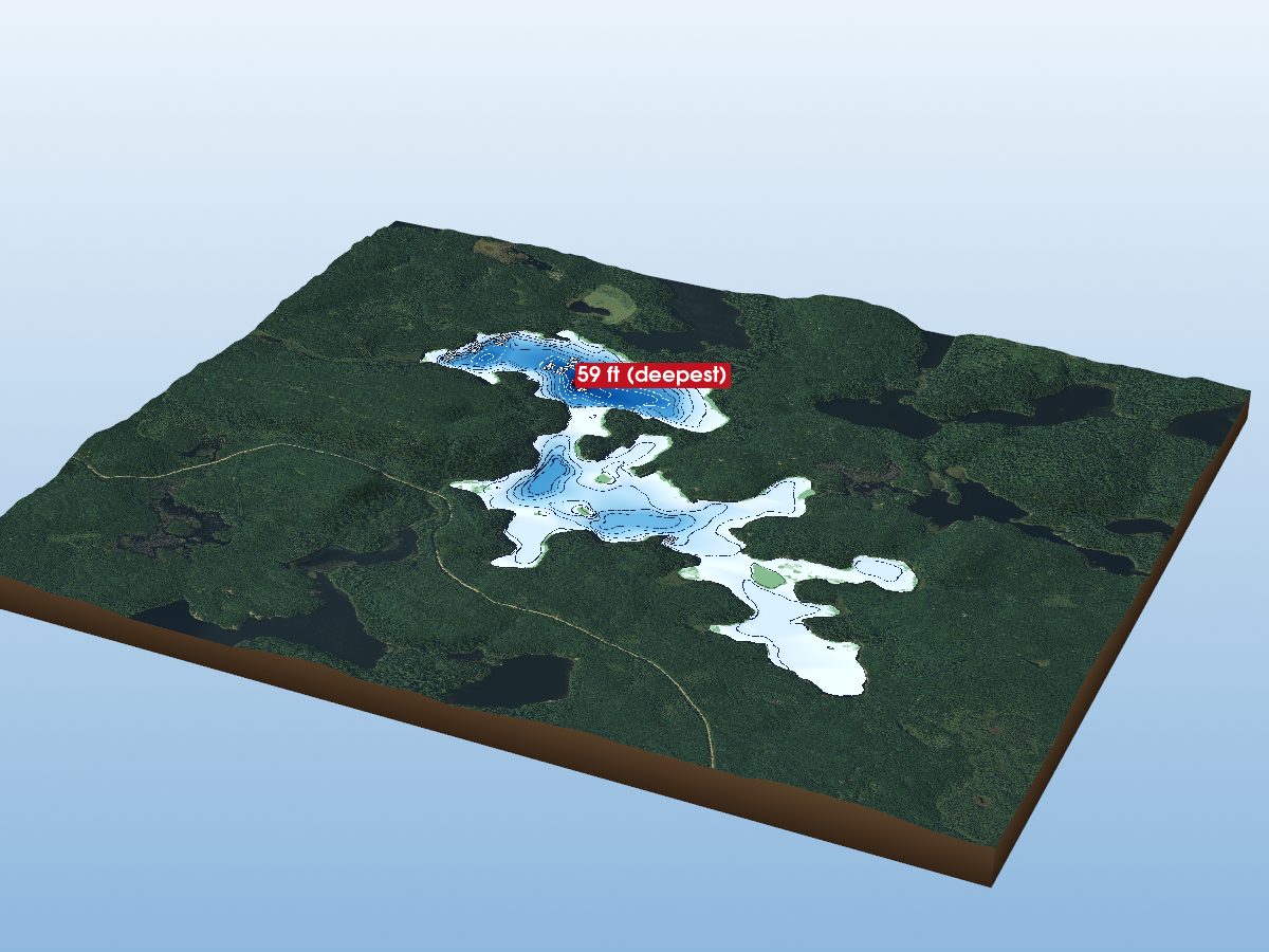 Depth map of Rose Lake