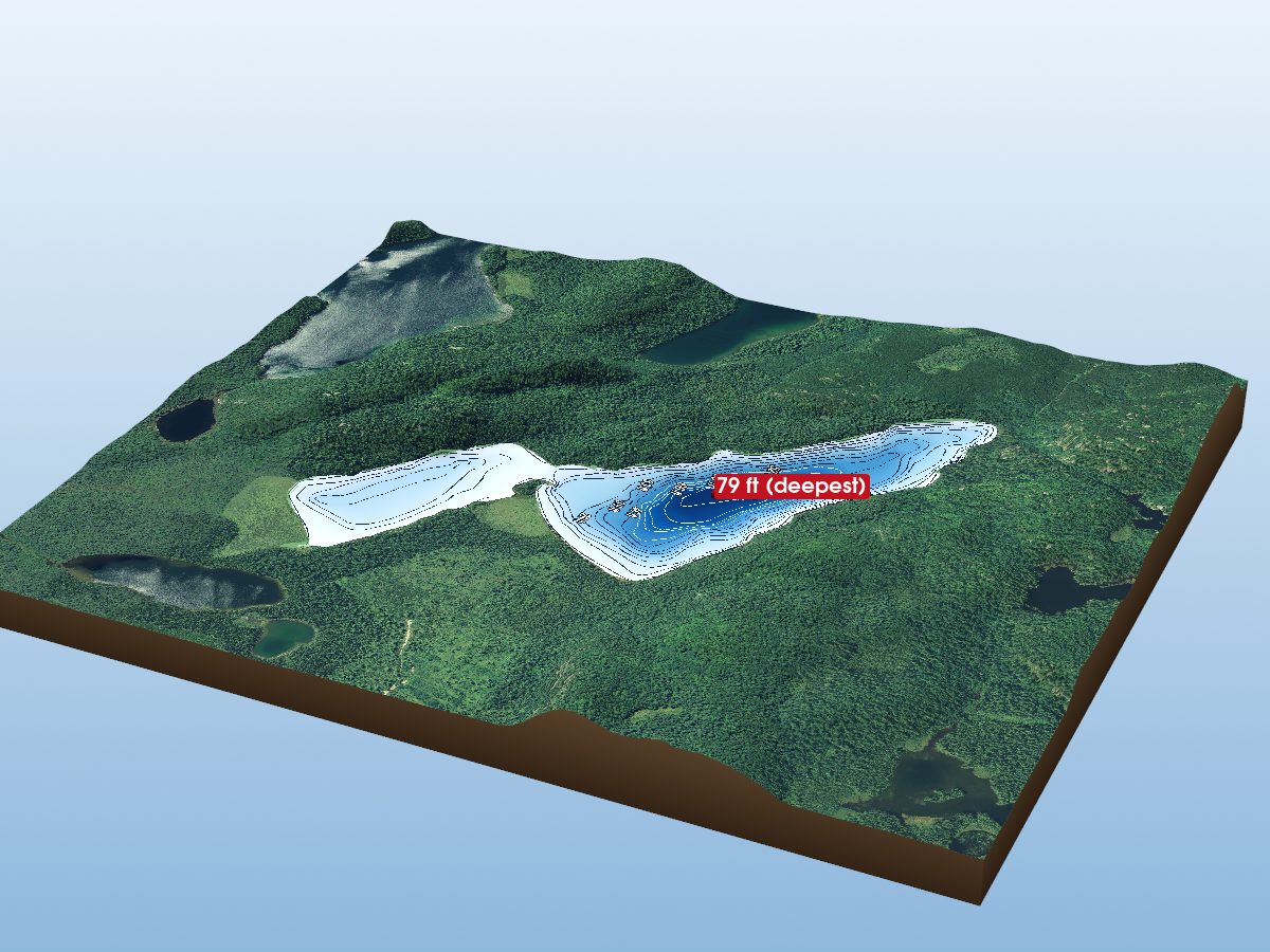 Depth map of Rosemarie Lake