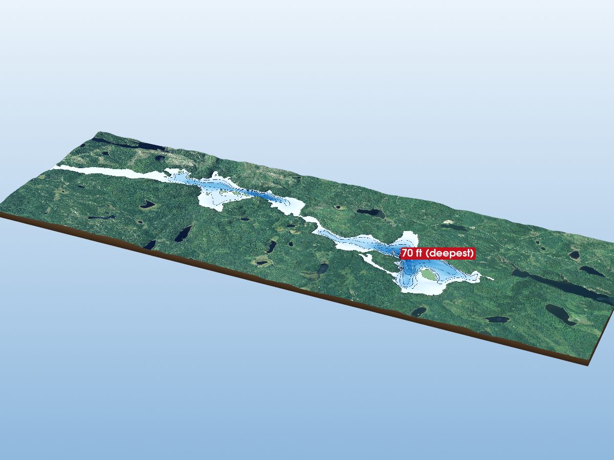 Depth map of Roslyn Lake
