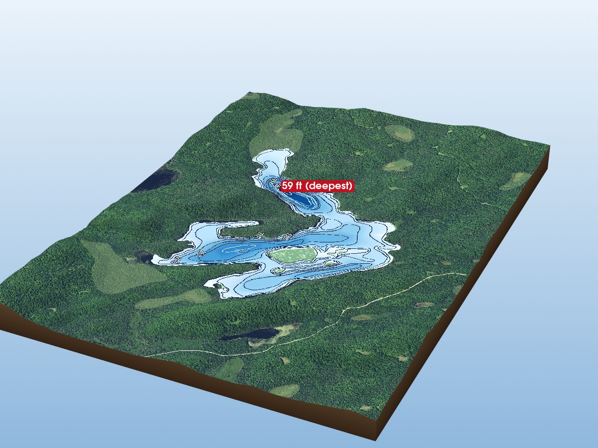 Depth map of Round Island Lake