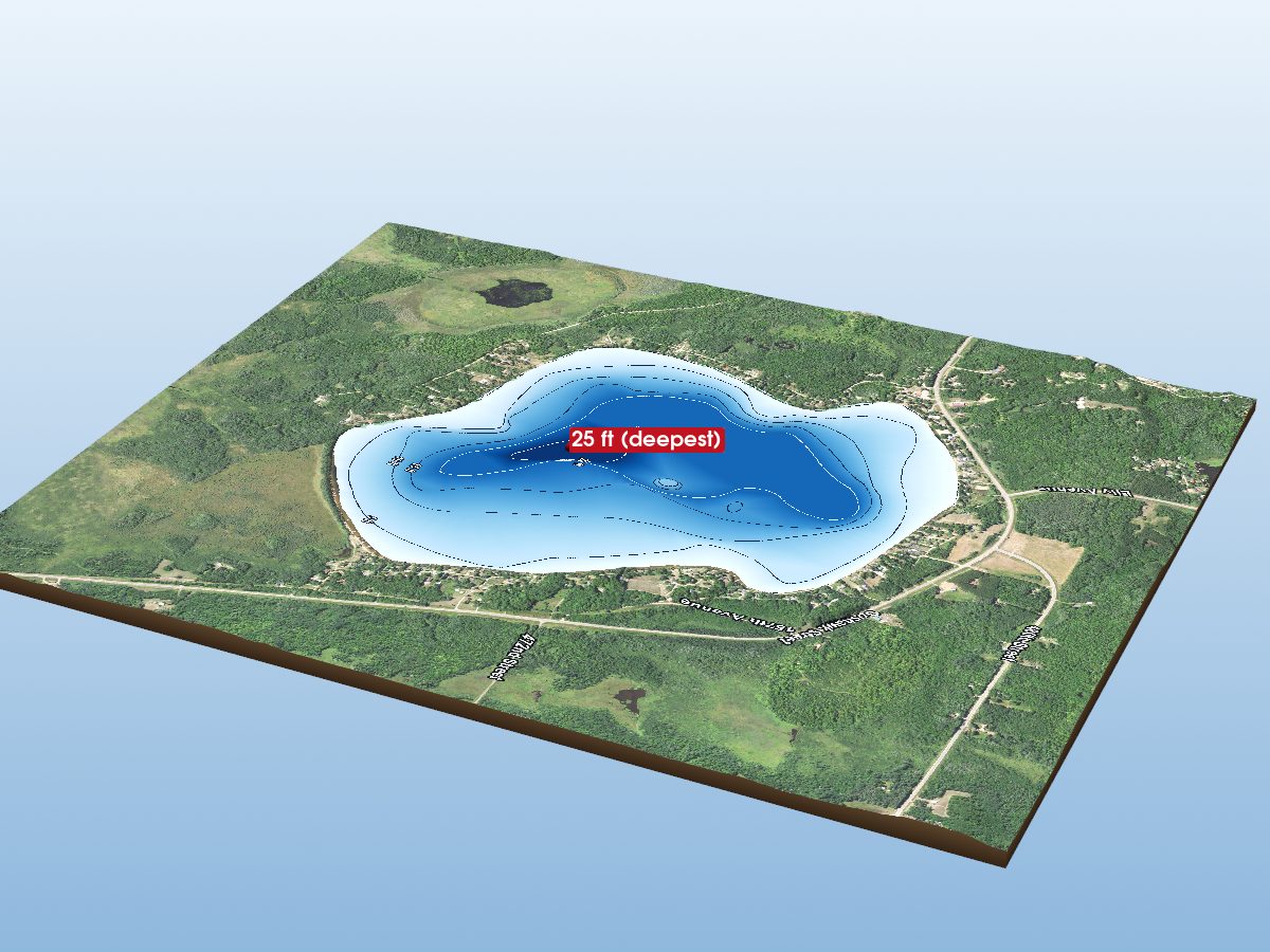 Depth map of Round Lake
