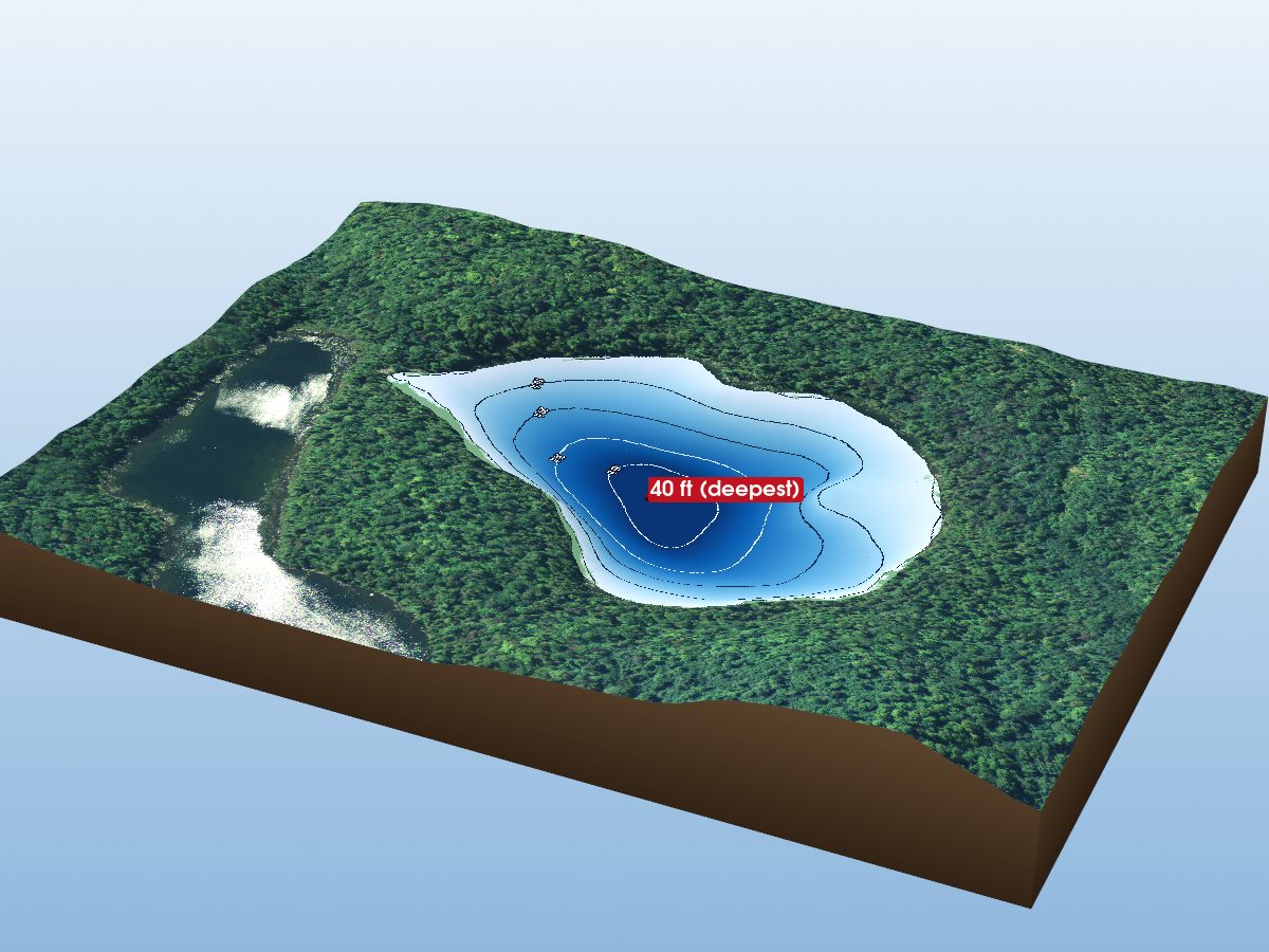 Depth map of Round Lake