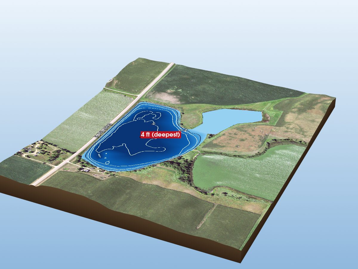 Depth map of Round Lake