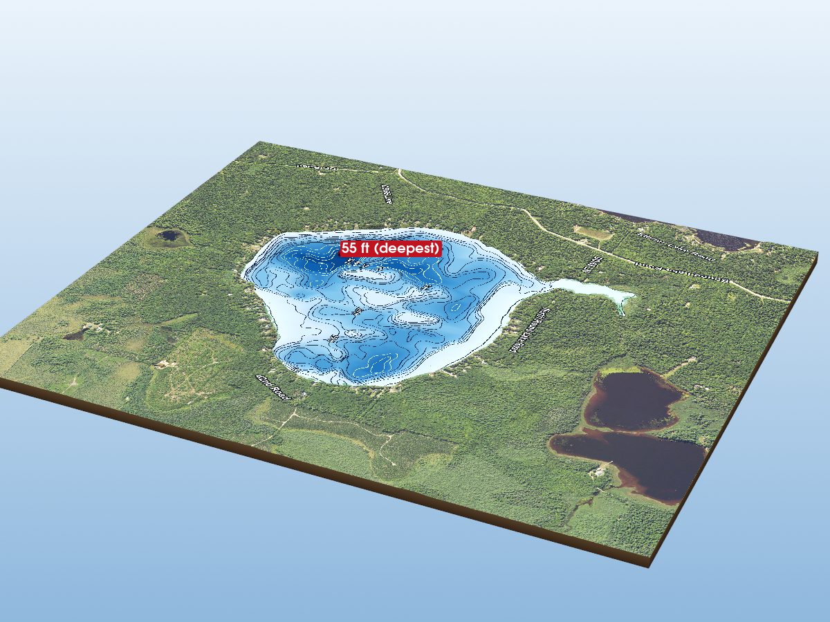 Depth map of Round Lake