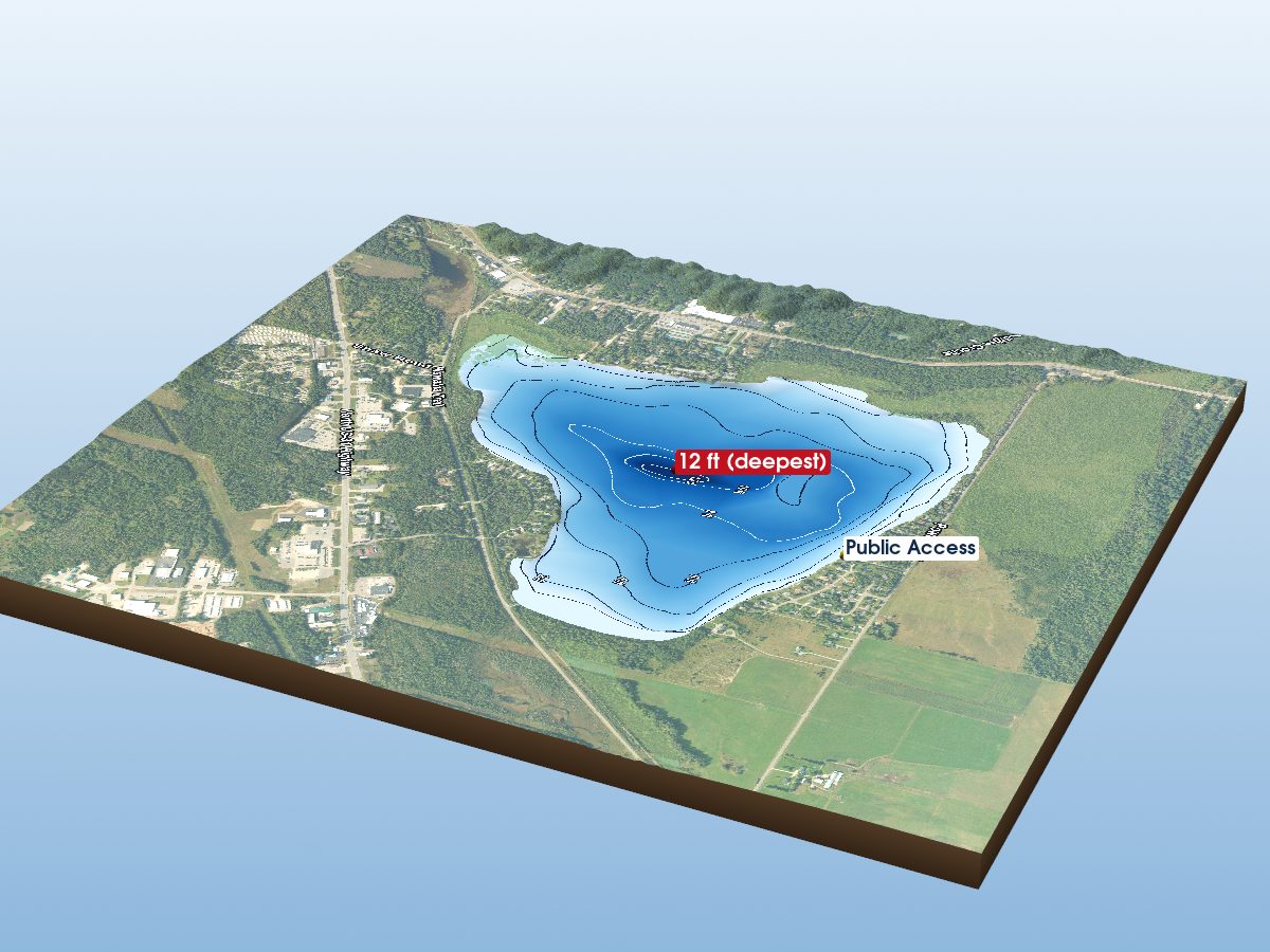 Depth map of Round Lake