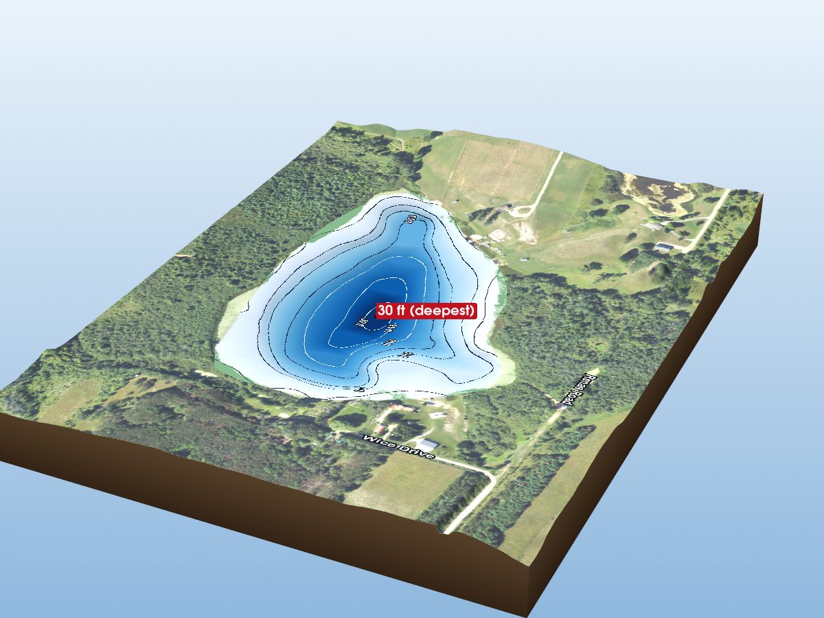 Depth map of Round Lake